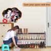imageMISSLO Long 3 Tier Shoe Rack for Closet Shoe Organizer Storage Stackable Wide Shoe Shelf Holds 24 Pairs of Men Sneakers Women Heels Boots GreyBrown