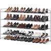 imageMISSLO Long 3 Tier Shoe Rack for Closet Shoe Organizer Storage Stackable Wide Shoe Shelf Holds 24 Pairs of Men Sneakers Women Heels Boots GreyGrey