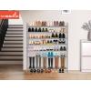 imageMISSLO Long 3 Tier Shoe Rack for Closet Shoe Organizer Storage Stackable Wide Shoe Shelf Holds 24 Pairs of Men Sneakers Women Heels Boots GreyGrey