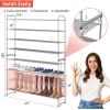 imageMISSLO Long 3 Tier Shoe Rack for Closet Shoe Organizer Storage Stackable Wide Shoe Shelf Holds 24 Pairs of Men Sneakers Women Heels Boots GreyGrey