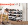 imageMISSLO Long 3 Tier Shoe Rack for Closet Shoe Organizer Storage Stackable Wide Shoe Shelf Holds 24 Pairs of Men Sneakers Women Heels Boots GreyGrey