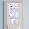 imageMISSLO Mesh Shower Caddy Hanging for Cruise RV Camper Bathroom Different Pockets Mesh Shower Organizer Travel with Over Door Hooks and Shower Curtain HooksWhite