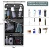 imageMISSLO Mesh Shower Caddy Hanging for Cruise RV Camper Bathroom Different Pockets Mesh Shower Organizer Travel with Over Door Hooks and Shower Curtain HooksBlack