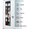 imageMISSLO Over The Door Shoe Organizer 12 Large Mesh Pockets Hanging Narrow Closet Door White 2 PackBlack