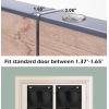 imageMISSLO Over The Door Shoe Organizer 12 Large Mesh Pockets Hanging Narrow Closet Door White 2 PackBlack