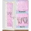imageMISSLO Over The Door Shoe Organizer 12 Large Mesh Pockets Hanging Narrow Closet Door White 2 PackPink