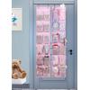 imageMISSLO Over The Door Shoe Organizer 12 Large Mesh Pockets Hanging Narrow Closet Door White 2 PackPink
