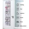 imageMISSLO Over The Door Shoe Organizer 12 Large Mesh Pockets Hanging Narrow Closet Door White 2 PackWhite