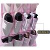 imageMISSLO Over The Door Shoe Organizer 24 Large Mesh Pockets WhitePink