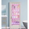 imageMISSLO Over The Door Shoe Organizer 24 Large Mesh Pockets WhitePink