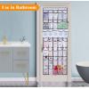 imageMISSLO Over The Door Shoe Organizer 24 Large Mesh Pockets WhiteWhite
