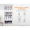 imageMISSLO Over The Door Shoe Organizer 24 Large Mesh Pockets WhiteWhite