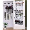 imageMISSLO Over The Door Shoe Organizer 24 Large Mesh Pockets WhiteWhite