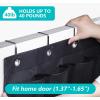 imageMISSLO Over The Door Shoe Organizer 24 Large Mesh Pockets Whiteall black