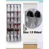 imageMISSLO Over The Door Shoe Organizer 24 Large Mesh Pockets Whitegray