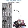 imageMISSLO Over The Door Shoe Organizer 24 Large Mesh Pockets Whitegray