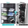 imageMISSLO Over The Door Shoe Rack for Door fit 14 Pairs Dustproof Over The Door Shoe Organizer Hanging for Closet Storage