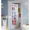 imageMISSLO Over The Narrow Door Shoe Organizer with 12 Crystal Pockets Hanging Closet Door 2 Packs White