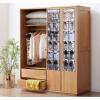 imageMISSLO Over The Narrow Door Shoe Organizer with 12 Crystal Pockets Hanging Closet Door 2 Packs White