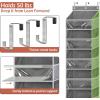 imageMISSLO Over the Door Organizer Hanging Storage with 6 Large Pockets 12 Side Pockets Closet Door Organizer Heavy Duty Baby Organization for Bathroom Pantry Bedroom Nursery Clothes Toys DiapersGrey