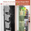 imageMISSLO Over the Door Organizer Hanging Storage with 6 Large Pockets 12 Side Pockets Closet Door Organizer Heavy Duty Baby Organization for Bathroom Pantry Bedroom Nursery Clothes Toys DiapersGrey