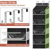imageMISSLO Over the Door Organizer Hanging Storage with 6 Large Pockets 12 Side Pockets Closet Door Organizer Heavy Duty Baby Organization for Bathroom Pantry Bedroom Nursery Clothes Toys DiapersBlack