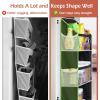 imageMISSLO Over the Door Organizer Hanging Storage with 6 Large Pockets 12 Side Pockets Closet Door Organizer Heavy Duty Baby Organization for Bathroom Pantry Bedroom Nursery Clothes Toys DiapersBlack