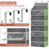 imageMISSLO Over the Door Organizer Hanging Storage with 6 Large Pockets 12 Side Pockets Closet Door Organizer Heavy Duty Baby Organization for Bathroom Pantry Bedroom Nursery Clothes Toys DiapersGrey