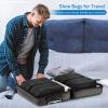 imageMISSLO Portable Nylon Travel Shoe Bags with Zipper Closure Pack 4 BlackBlack