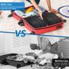imageMISSLO Portable Nylon Travel Shoe Bags with Zipper Closure Pack 4 BlackBlack