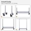 imageMISSLO Short Clothing Racks for Hanging Clothes with Bottom Shelves and Wheels Heavy Duty Rolling Clothes Rack Kids Clothing Rack for Adult Coat Closet Wardrobe BlackSilver