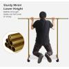 imageMISSLO Short Clothing Racks for Hanging Clothes with Bottom Shelves and Wheels Heavy Duty Rolling Clothes Rack Kids Clothing Rack for Adult Coat Closet Wardrobe BlackGold