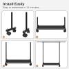 imageMISSLO Short Clothing Racks for Hanging Clothes with Bottom Shelves and Wheels Heavy Duty Rolling Clothes Rack Kids Clothing Rack for Adult Coat Closet Wardrobe BlackBlack