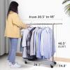 imageMISSLO Short Clothing Racks for Hanging Clothes with Bottom Shelves and Wheels Heavy Duty Rolling Clothes Rack Kids Clothing Rack for Adult Coat Closet Wardrobe BlackSilver