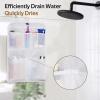 imageMISSLO Shower Caddy Organizer 5 Pockets Roll up Hanging Bathroom Accessories Storage for Camper RV Gym Cruise Cabin College Dorm Shower Small