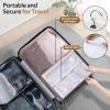 imageMISSLO Shower Caddy Organizer 5 Pockets Roll up Hanging Bathroom Accessories Storage for Camper RV Gym Cruise Cabin College Dorm Shower Small