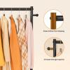 imageMISSLO Small Clothes Racks for Hanging Clothes Clothing Rack with Wheels 60quot Garment Rack with Shelves Portable Rolling Wardrobe Rack for Small Space BlackBlack
