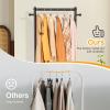 imageMISSLO Small Clothes Racks for Hanging Clothes Clothing Rack with Wheels 60quot Garment Rack with Shelves Portable Rolling Wardrobe Rack for Small Space BlackBlack