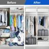 imageMISSLO Thick Over Size Storage Bag Folding Organizer Bag Under Bed Storage College Carrying Bag for Bedding Comforters Blanket Clothes Grey