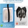 imageMISSLO Waterproof Shoe Bags for Travel 4 Pack XXLarge Shoe Storage Bag Clear Sneaker Pouch Portable Boots Organizer with Sturdy Zipper for Men ampamp WomenXXL