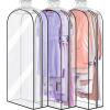 imageMISSLO 10quot Gusseted All Clear Garment Bags for Hanging Clothes 40quot Suit Bags for Closet Storage Hanging Clothes Storage Suit Cover for Shirts Coats Dresses 3 Packs50 inch