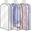 imageMISSLO 10quot Gusseted All Clear Garment Bags for Hanging Clothes 40quot Suit Bags for Closet Storage Hanging Clothes Storage Suit Cover for Shirts Coats Dresses 3 Packs40 inch