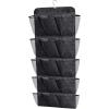 imageMISSLO 30 Large Pockets Dual Sided Hanging Shoe Organizer for Closet with Rotating Hanger Hanging Shoe Shelves Greyjet black