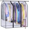 imageMISSLO 40quot Hanging Garment Bags for Closet Storage Clear Garment Rack Cover Bottom Enclosed Cloth Cover Hanging Clothes Storage Bag Waterproof Clothes Protector for Suits Coats Sweaters Shirts