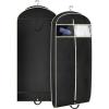 imageMISSLO 43quot Gusseted Travel Garment Bag with Accessories Zipper Pocket Breathable Suit Garment Cover for Shirts Dresses Coats BlackBlack
