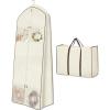 imageMISSLO 70quot Wedding Dress Garment Bag with Bride Tote Bag 8 Gusseted Wedding Dress Bags for Gowns Long 4 Pockets Dress Cover for Women PinkBeige