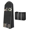 imageMISSLO 70quot Wedding Dress Garment Bag with Bride Tote Bag 8 Gusseted Wedding Dress Bags for Gowns Long 4 Pockets Dress Cover for Women PinkBlack