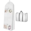 imageMISSLO 70quot Wedding Dress Garment Bag with Bride Tote Bag 8 Gusseted Wedding Dress Bags for Gowns Long 4 Pockets Dress Cover for Women PinkWhite