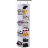 imageMISSLO 8Shelf Hanging Shoe Organizer Clothes Closet Organizers and Storage Shelves Hat Holder with Large Shelf and Side Mesh Pockets for Hats Handbags Kid Sweater GreyWhite