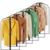 imageMISSLO All Clear Garment Bags for Hanging Clothes 40quot Suit Bags for Closet Storage Plastic Clothes Covers for Shirts Jackets Coats 6 Packs40 inch